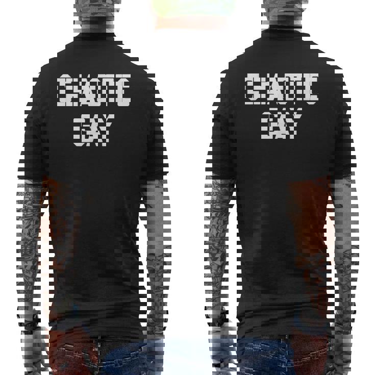 Chaotic Gay 面白い ゲイプライド ユーモア Lgbtq Gay メンズTシャツ バックプリント