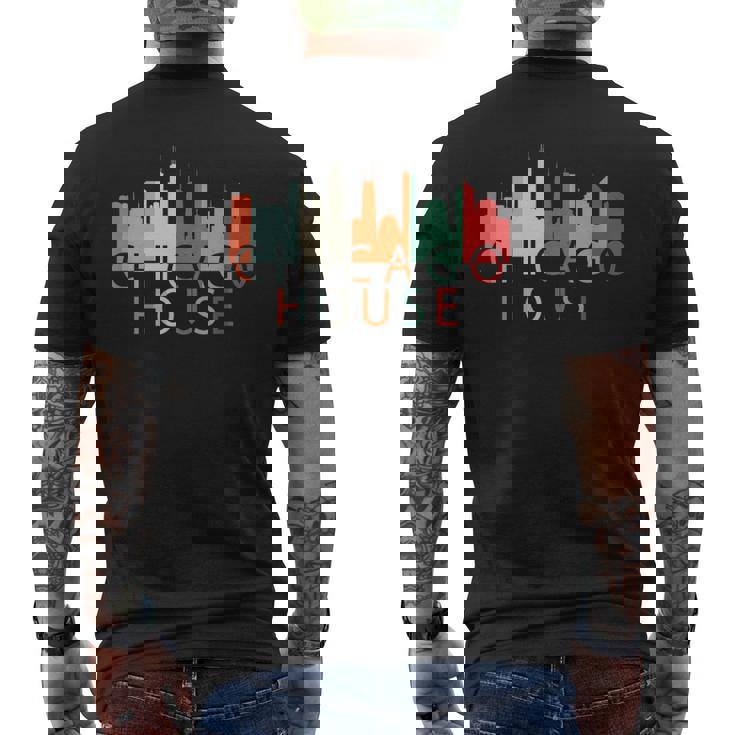 Chicago House Music レトロ ヴィンテージ シャツ ラブ シカゴ メンズTシャツ バックプリント