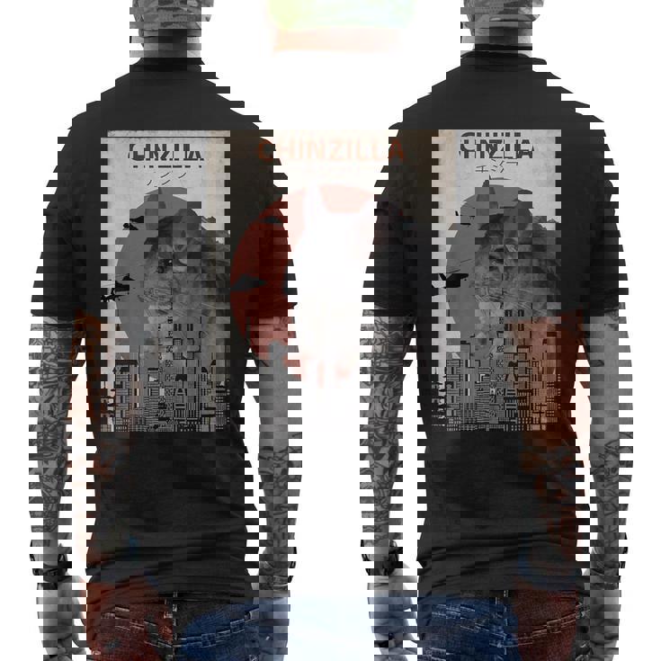 Chinzilla おもしろチンチラtシャツ メンズTシャツ バックプリント