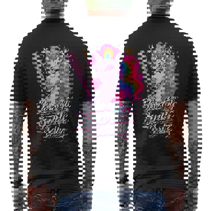 Choke On My Radiance 面白いユニコーンレインボーアティチュード メンズTシャツ バックプリント