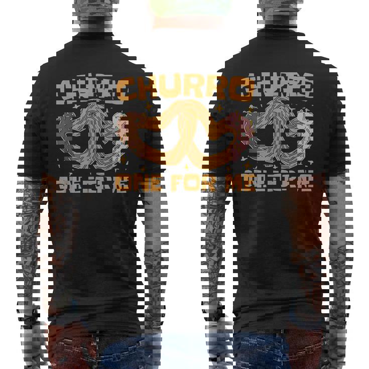 Churro One For Me メキシコ料理 揚げ生地が大好き チュロス メンズTシャツ バックプリント