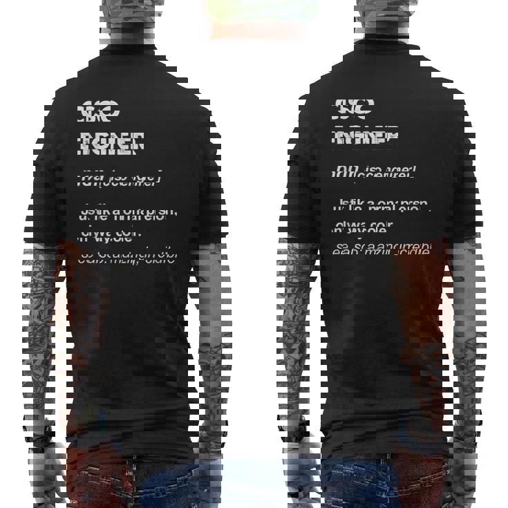 Cisco エンジニアギフト メンズTシャツ バックプリント