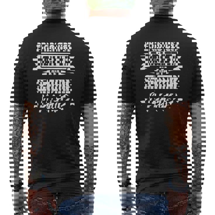 Compleanno Uomini Calvi Divertente Papà Calvo Festa Del Papà T-shirt da uomo con stampa posteriore