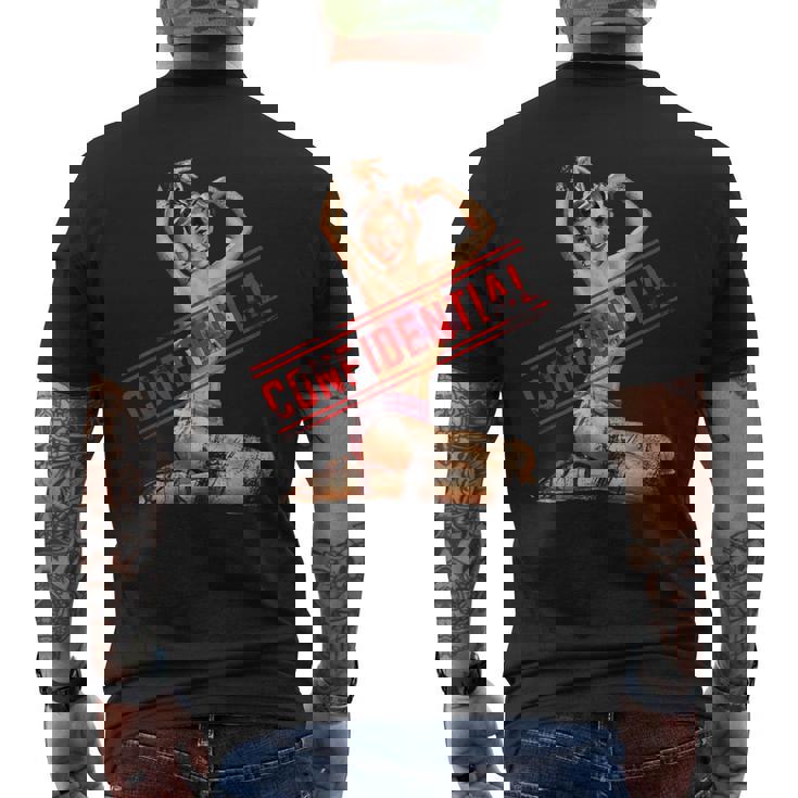 Confidential ピンナップガール メンズTシャツ バックプリント