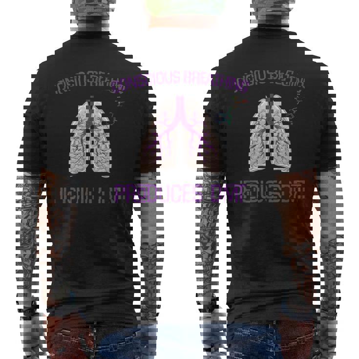 Conscious Breathing Produces Dmt分子トリッピーサイケデリック メンズTシャツ バックプリント