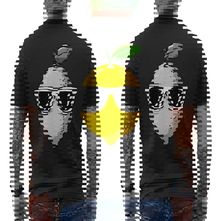 Cool Lemon Fruit Sunglasses Summer Citrus Vibes Men's T-shirt Back Print