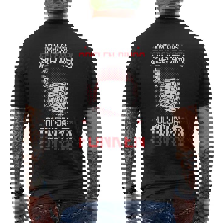 メンズ Coole Opas Funken アマチュア無線機 アマチュア無線機 メンズTシャツ バックプリント