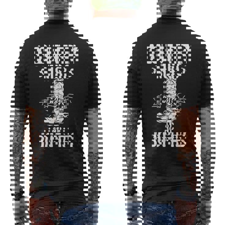 Country Music And Bonfire ウエスタンカントリーラインダンスブーツ メンズTシャツ バックプリント