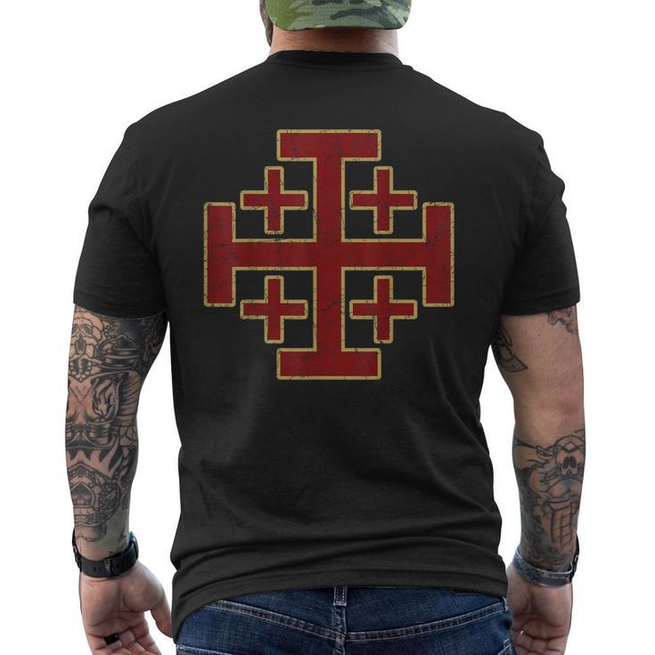 Maglietta Uomo Cavaliere Templare Crociato – Ordine Cristiano, Croce Dei Crociati, Grafite Multicolore, Taglie Fino A 5XL (XXL)
