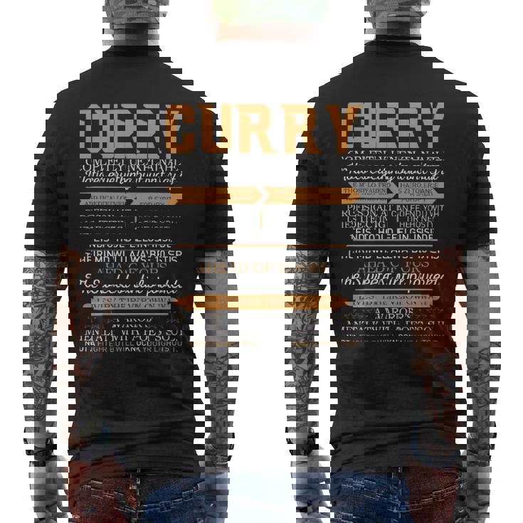 Curry Name Gift Curry Facts V2 Mens Back Print T-shirt Seseable UK