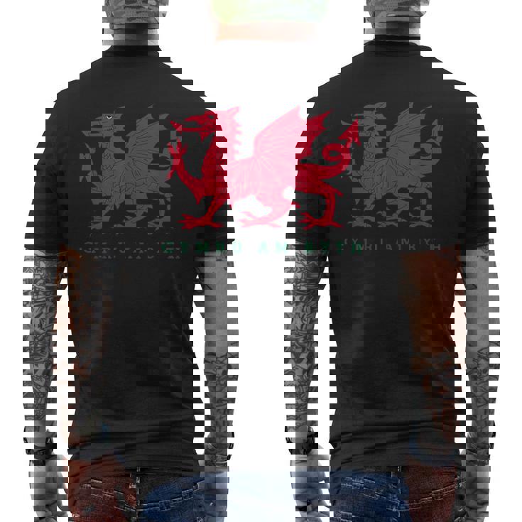Cymru Am Byth ウェールズ ラグビー ドラゴンウェールズ プレイヤープライドギフト メンズTシャツ バックプリント