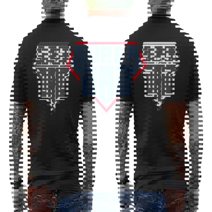 Daddy Dad Happy Father's Dayuper Best Graphic メンズTシャツ バックプリント