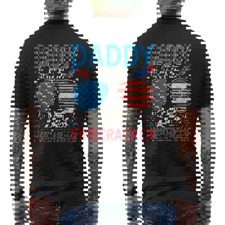 Daddy Of The Little Firecracker 4Th Of July Dad Daddy Men's T-shirt Back Print