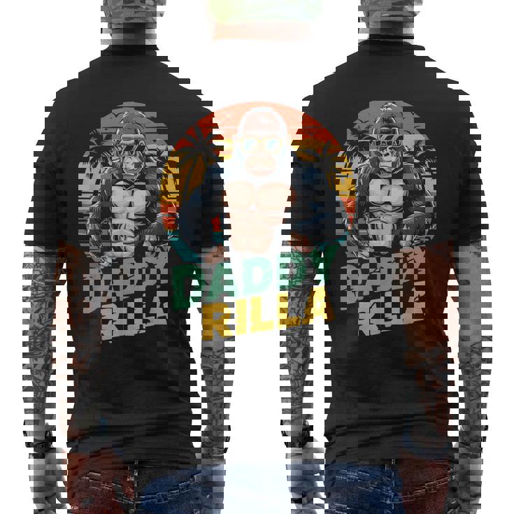 Daddy Rilla Gorilla Dad 父の日ギフト お父さんへのギフト メンズTシャツ バックプリント