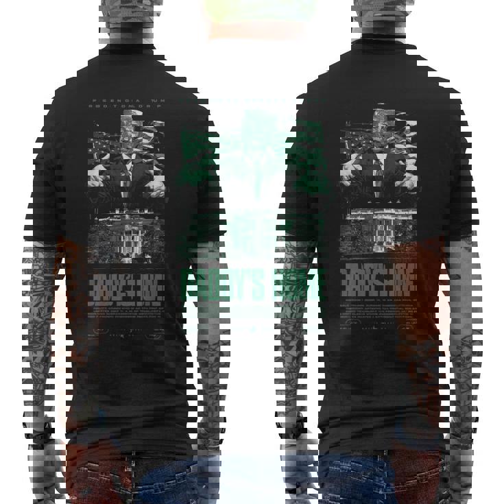 Daddys Home ホワイトハウス トランプ 2024 選挙 メンズTシャツ バックプリント