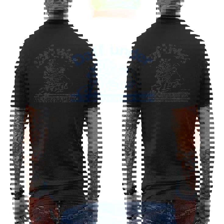 Daff Underダッフンダ ドリフ ドリフターズ 志村けん ドリフ大爆笑 コント 全員集合 メンズTシャツ バックプリント