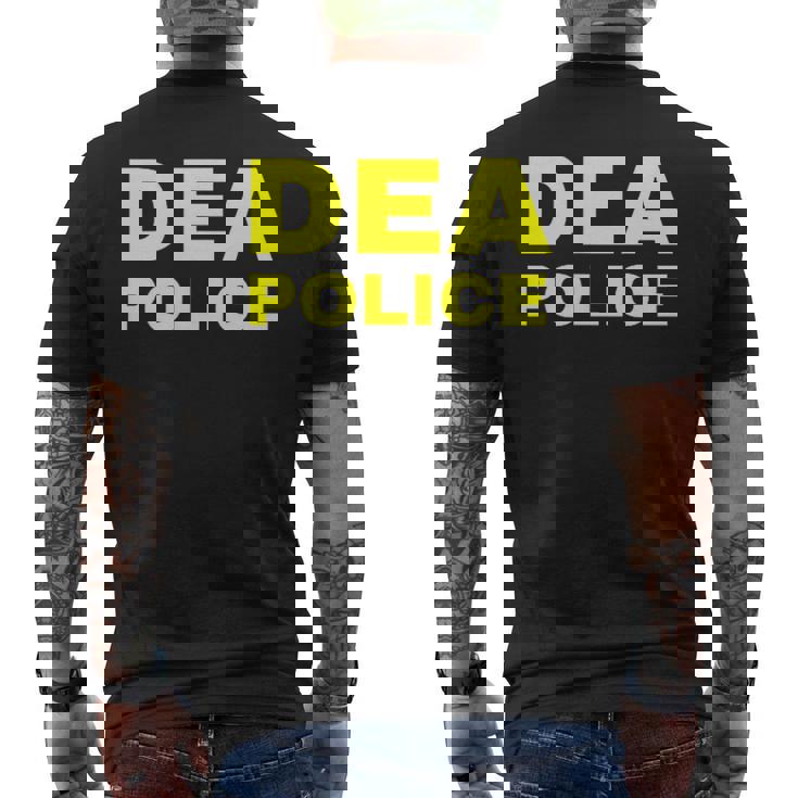 Dea Police Drug Enforcement Administration フロントとバック メンズTシャツ バックプリント