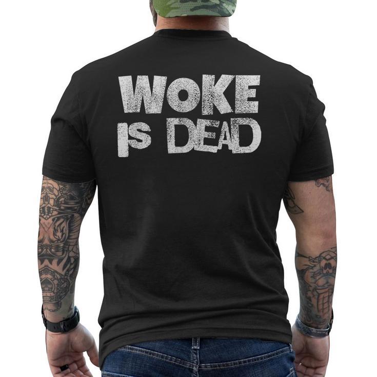 Declaración Audaz De Woke Is Dead Para Activistas Camiseta Hombre Estampado Espalda