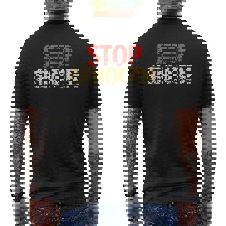 Defensa Contra La Injusticia Y Laiolencia Camiseta Hombre Estampado Espalda