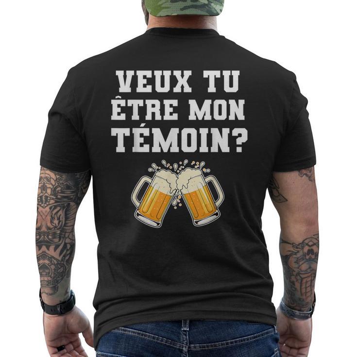 Demande Témoin Mariageeux Tu Être Mon Témoin T-shirt imprimé au dos