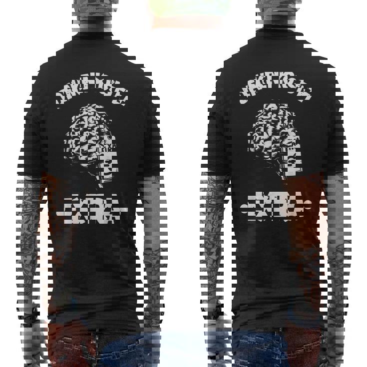 Denken Kostet Extra メンズTシャツ バックプリント