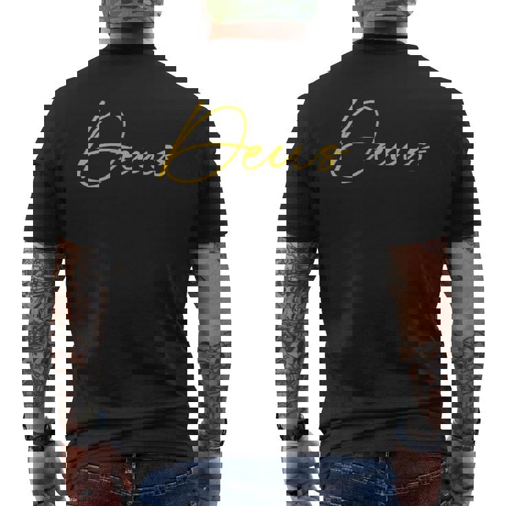 Deus ラテンデザインレタリング メンズTシャツ バックプリント