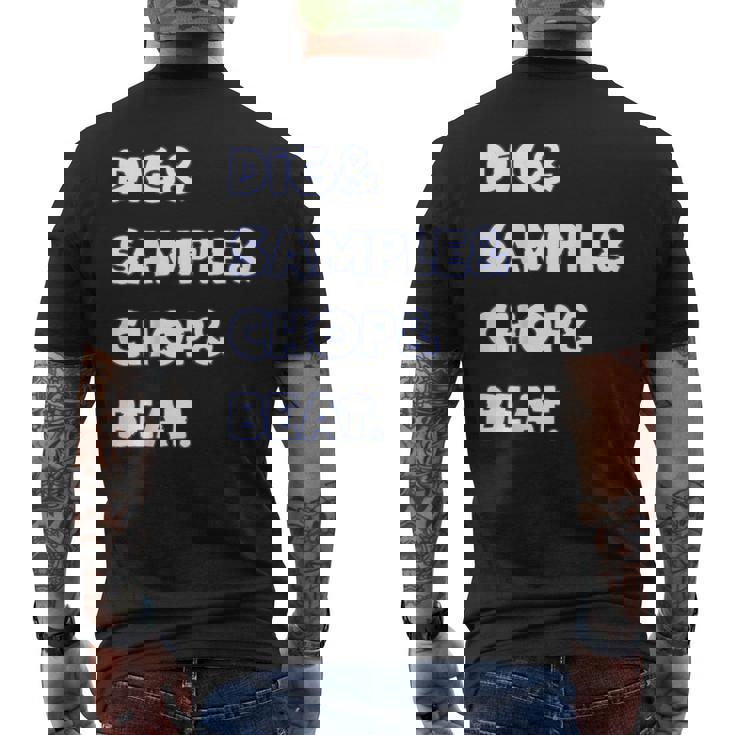 Dig&Sample&Chop&Beat シャツ Mpc ドラムサンプラー 音楽愛好家 メンズTシャツ バックプリント