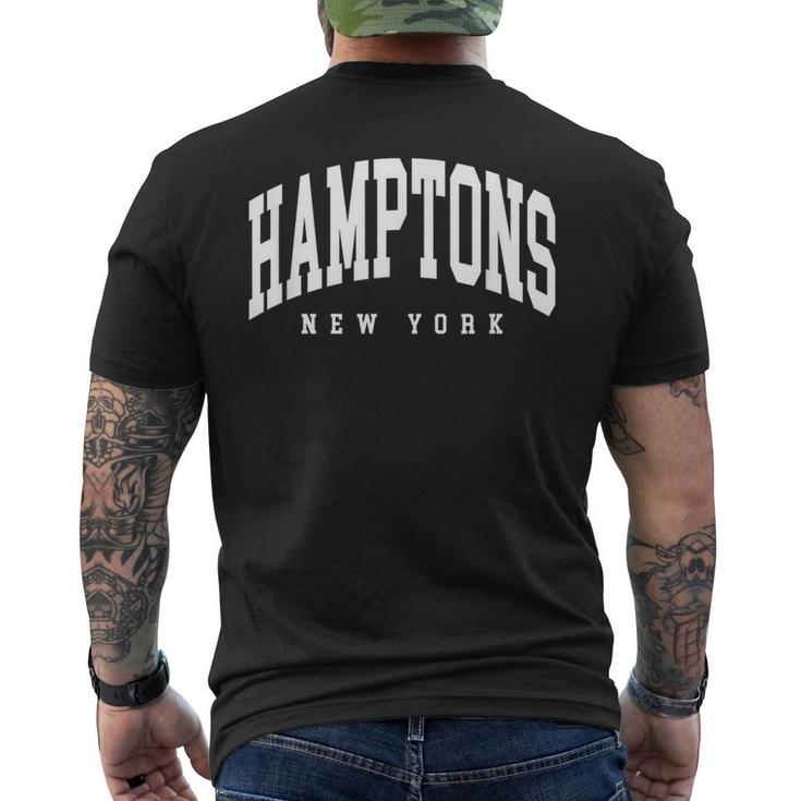 Diseño Clásico De Estilo Universitario De Hamptons New York Camiseta Hombre Estampado Espalda
