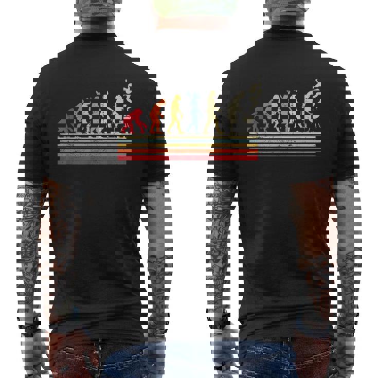 Divertente Barbecue Barbecue Papà Evoluzione Uomointage Retrò T-shirt da uomo con stampa posteriore