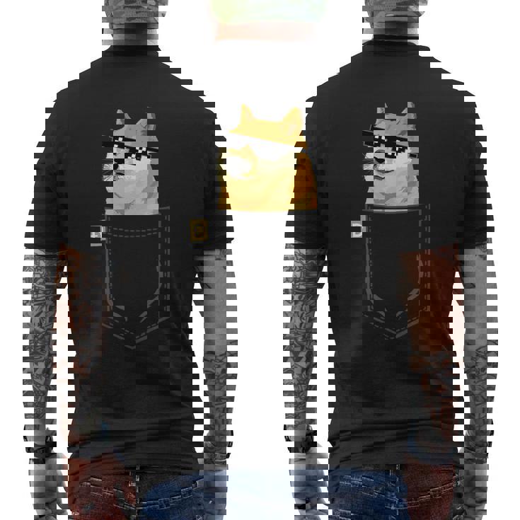 Doge コインロゴシャツ フェイクポケットシャツ Dogecoin To The Moon メンズTシャツ バックプリント