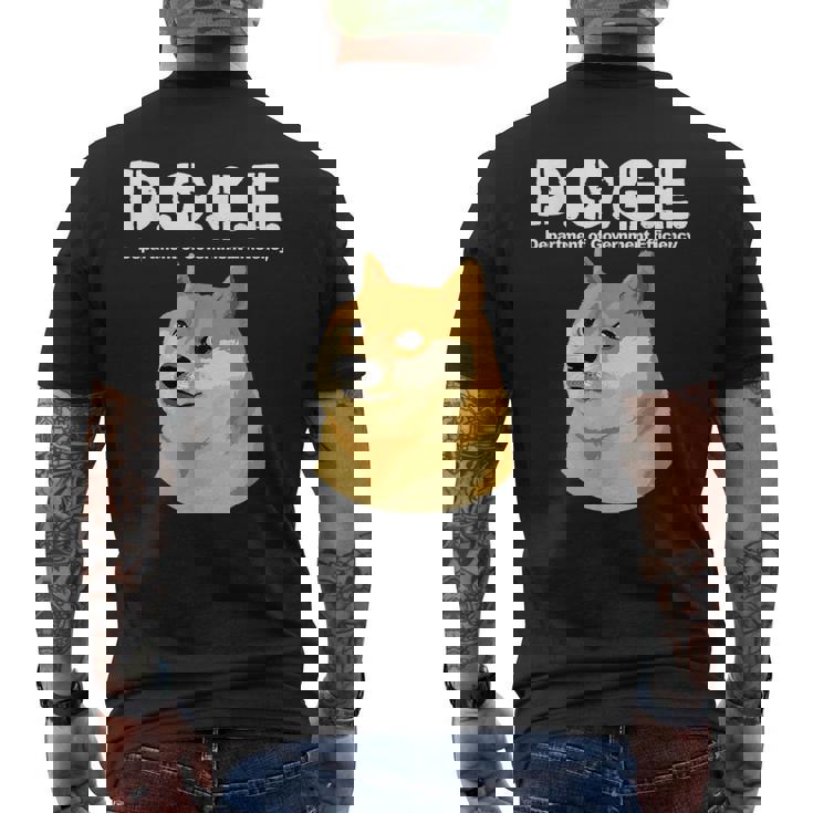 Doge政府効率省 メンズTシャツ バックプリント