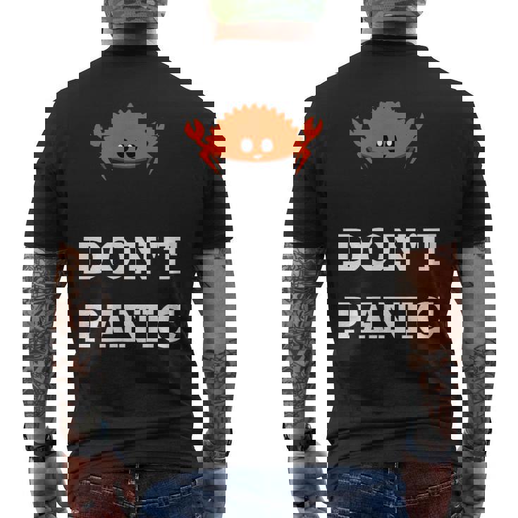 Don't Panic Rustacean Ferris The Crab Rustプログラミング メンズTシャツ バックプリント