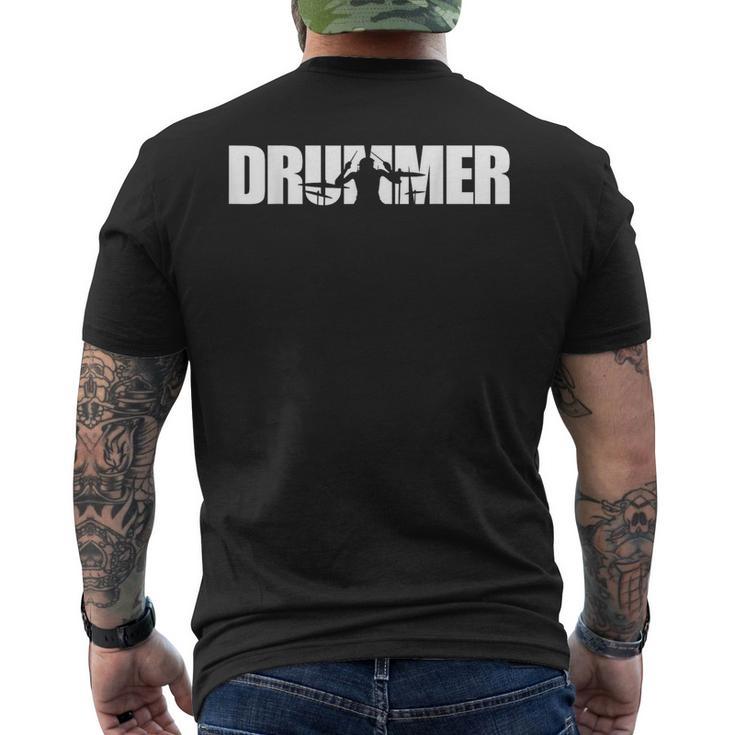 Drummer Drum And Drummers Camiseta Hombre Estampado Espalda