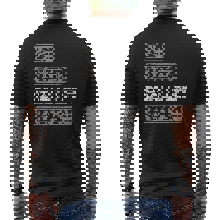 Eatleep Ballett Repeat メンズTシャツ バックプリント