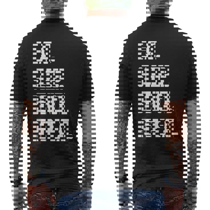 Eatleep ジム ワークアウト トレーニング ベンチプレス ウエイトリフティング メンズTシャツ バックプリント