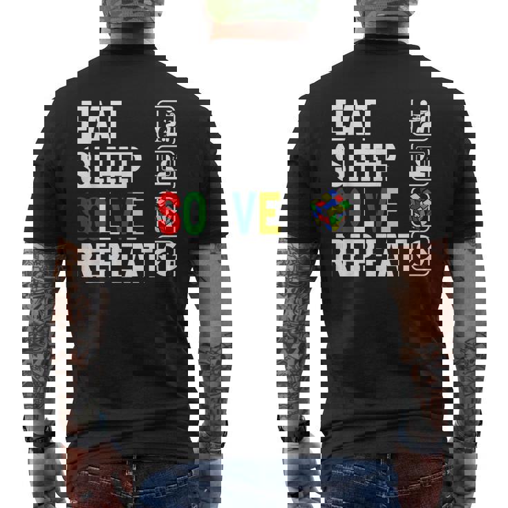 Eatleepolve Repeat キューブゲーム ルービックtシャツ メンズTシャツ バックプリント