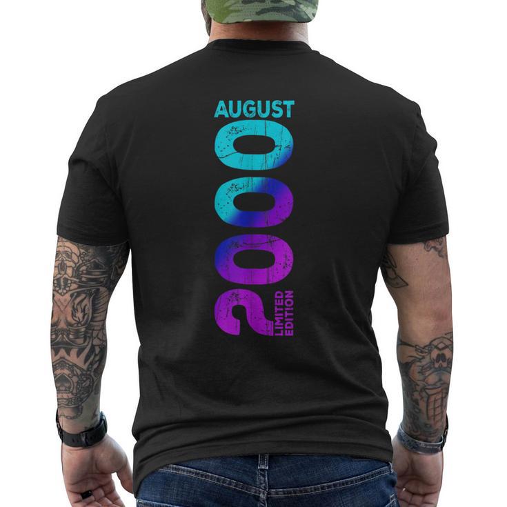 Edición Limitada Agosto 2000 Año 2000 Retro 2000 Camiseta Hombre Estampado Espalda