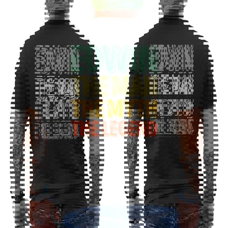 Edwin The Man The Myth The Legend シャツ ファーストネーム Edwin メンズTシャツ バックプリント