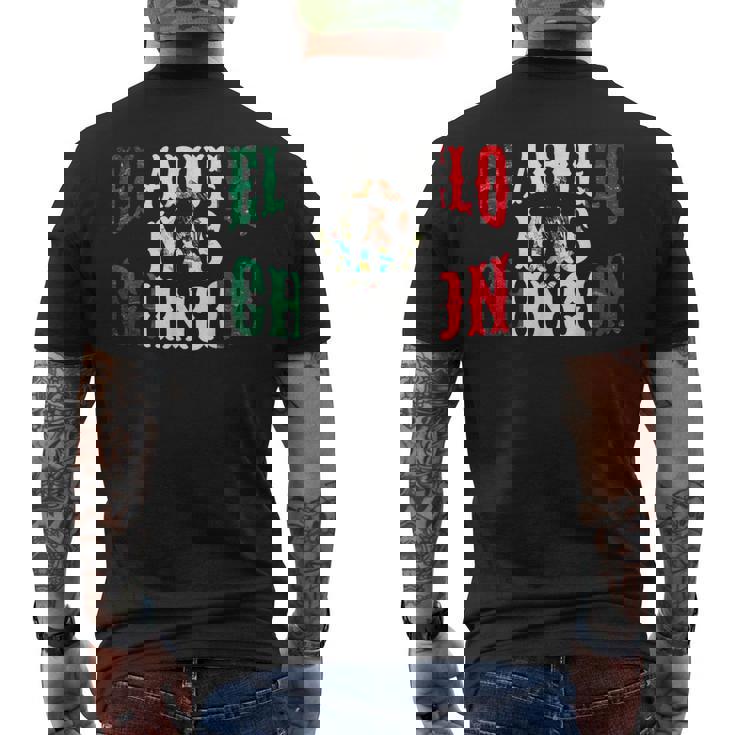 El Abuelo Mas Chingon Mexican Spanish Grandpa Father's Day Men's T-shirt Back Print