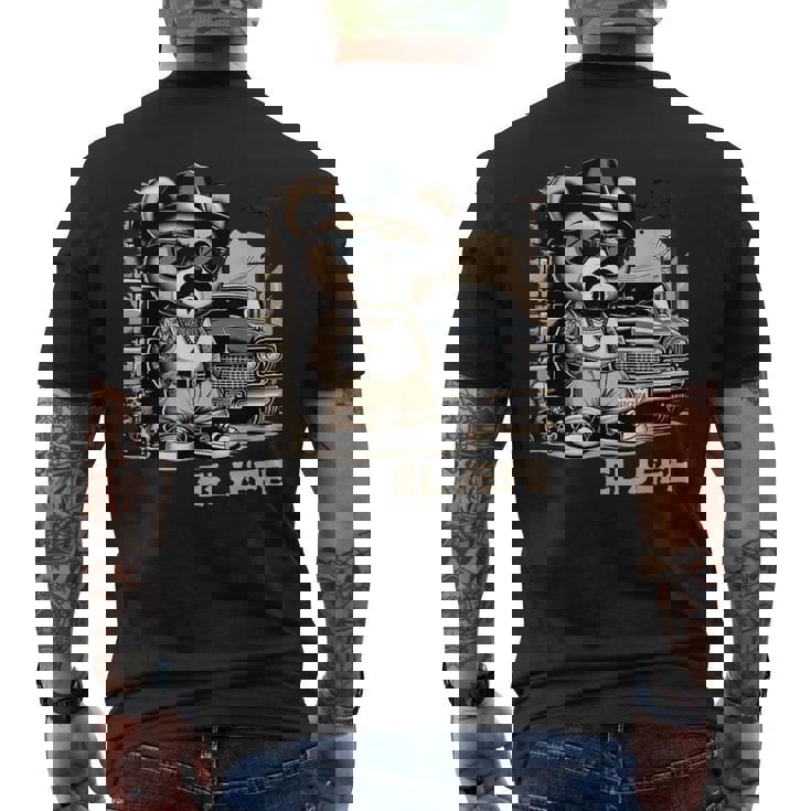 El Jefe ヒップホップ テディベア ローライダー シャツ チカーノ チョロ メンズTシャツ バックプリント