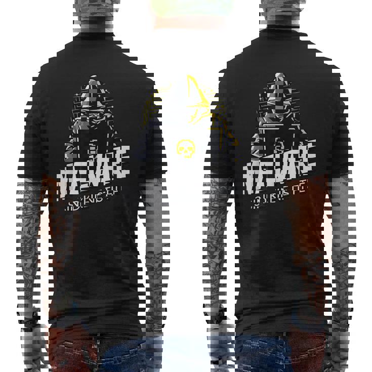 El Malware Noon Bolígrafos Informáticos Computadora Geek Hackers Camiseta Hombre Estampado Espalda