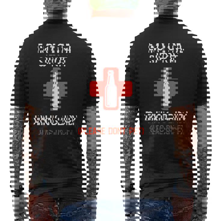 Emotional Support Drinking Buddy Adult Drinking Men's T-shirt Back Print