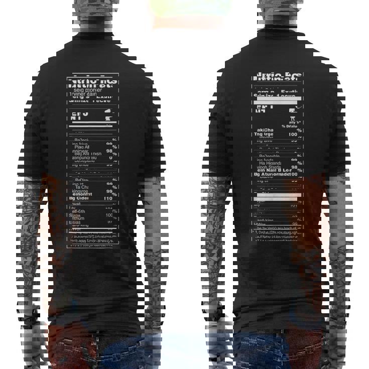 Entj シャツ The Commander パーソナリティ 栄養成分 メンズTシャツ バックプリント