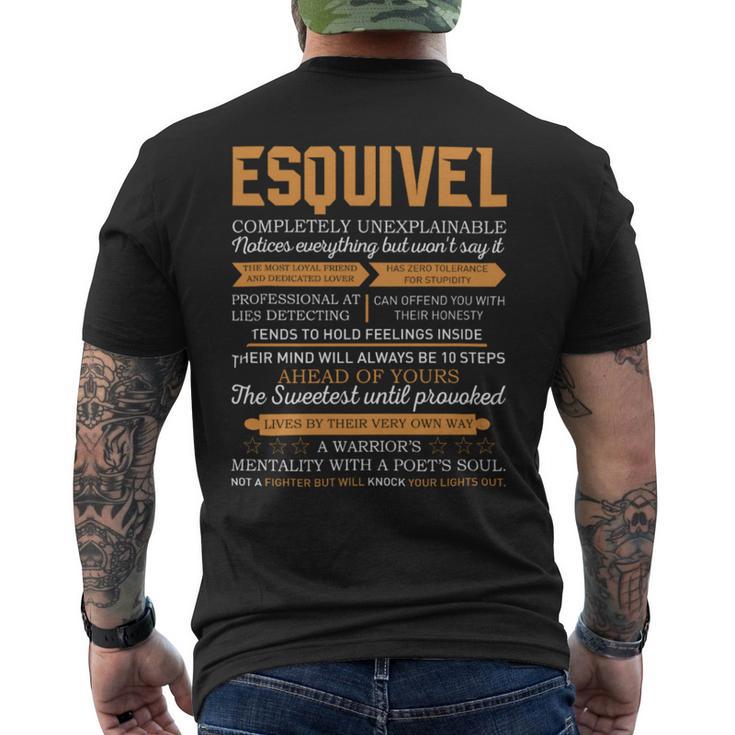 Esquivel Completely Unexplainable Notices Everything But Won’T Say It Name Men's T-shirt Back Print