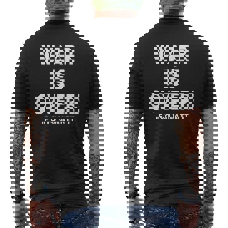 Exclusive War Is Over 限定版 ブラック If You Want It メンズTシャツ バックプリント