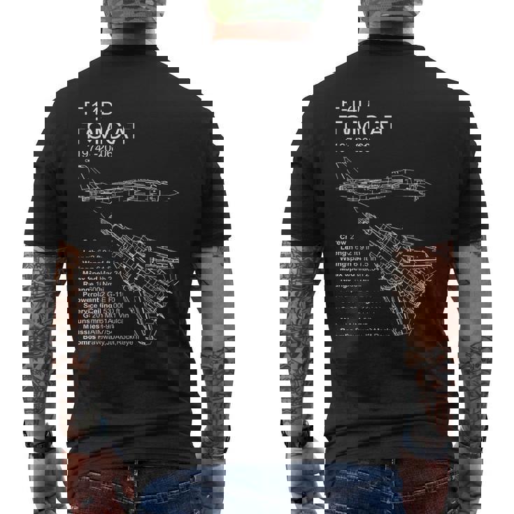 F-14 Tomcat メンズTシャツ バックプリント