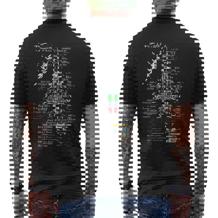 F-15 Eaglepecs シャツ ミリタリー 戦闘機 ジェット メンズTシャツ バックプリント