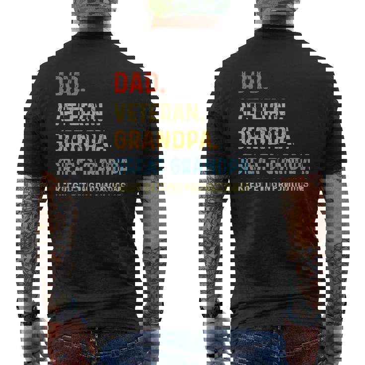 Fathers Day Dad Veteran Grandpa Great Grandpa Men's T-shirt Back Print