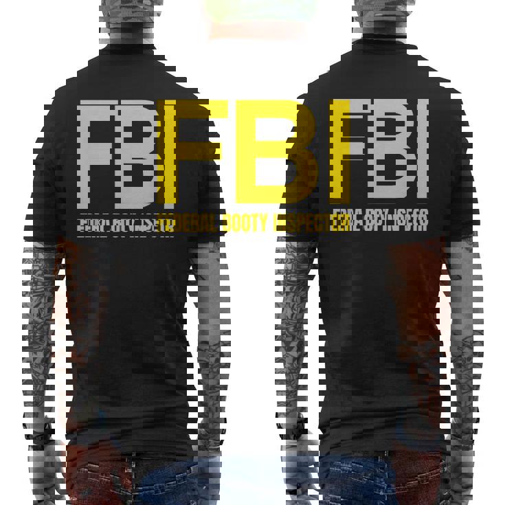 Fbi – 連邦戦利品検査官xオンリーラブデートファンアイロニー メンズTシャツ バックプリント