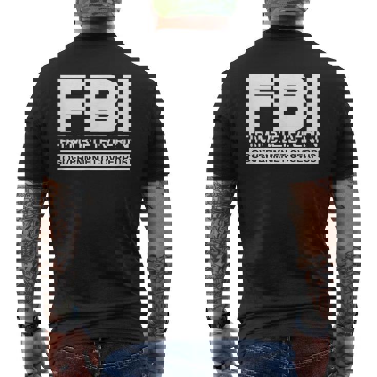 Fbiは州の隠蔽を固く信じています。 メンズTシャツ バックプリント